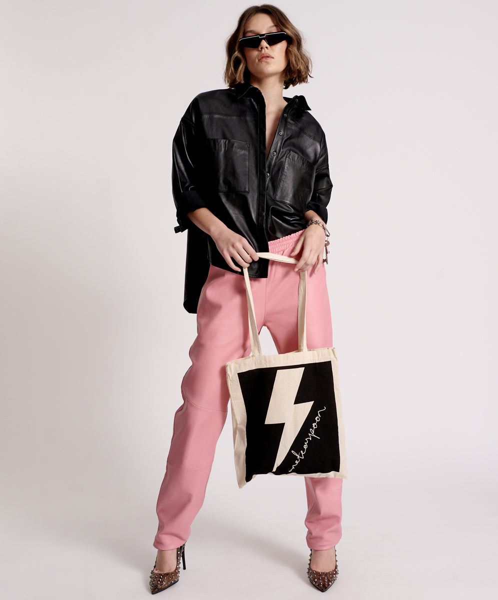 Products BLACK LIGHTNING BOLT TOTE BAG