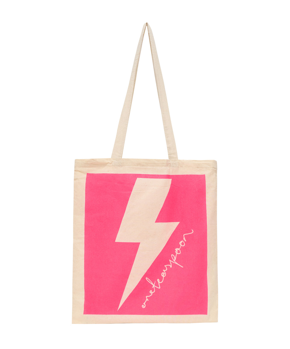 Products PINK LIGHTNING BOLT TOTE BAG