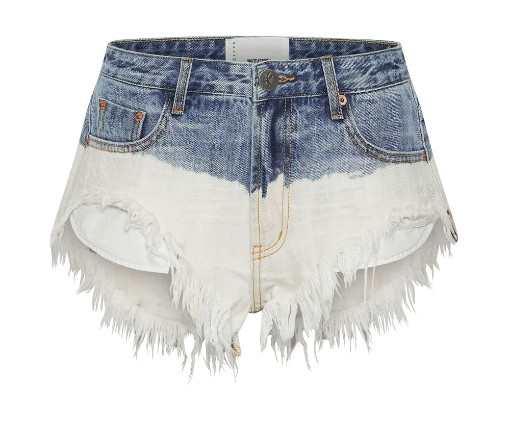 HOLLYWOOD DIP DYE ROLLERS DENIM SHORTS