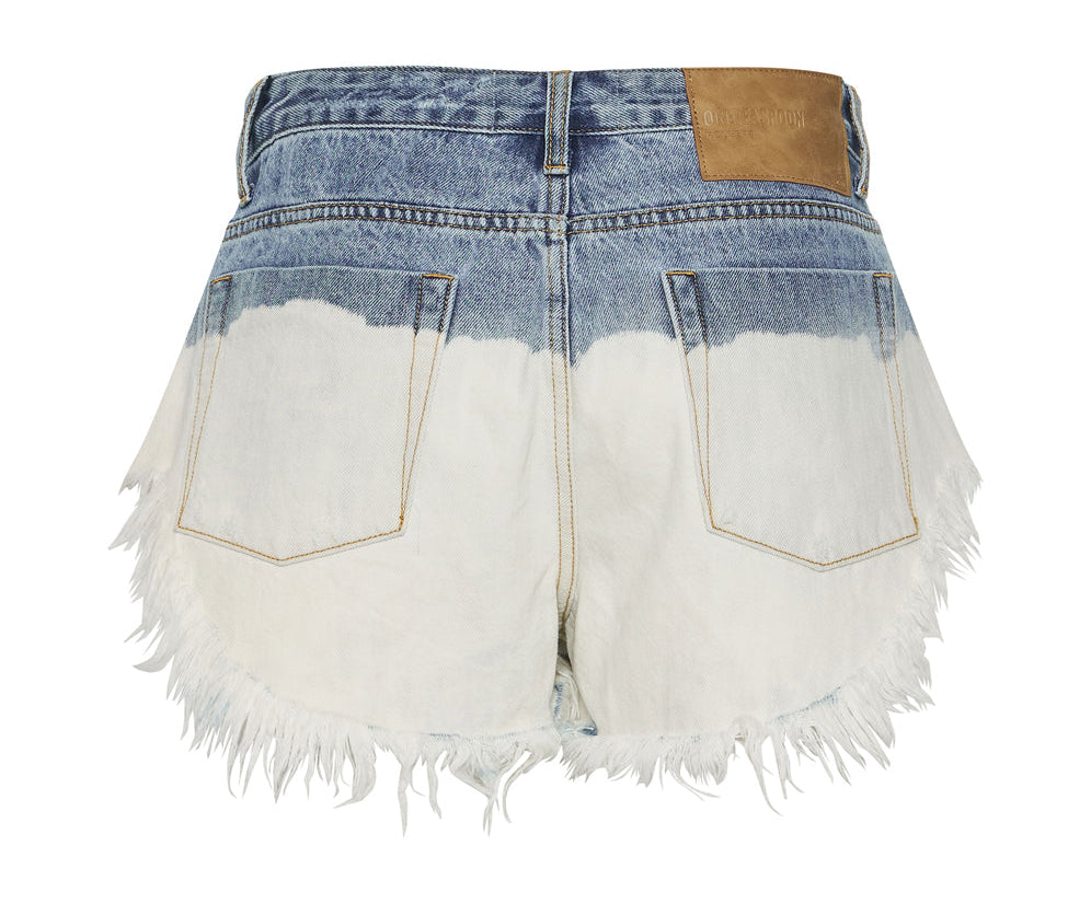 HOLLYWOOD DIP DYE ROLLERS DENIM SHORTS