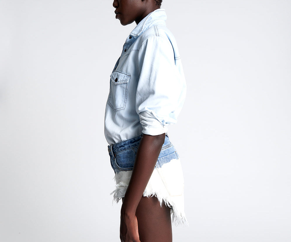 Rollers Low Waist Denim Shorts - Hollywood