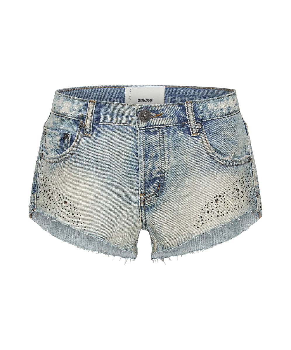 STONED COWBOY BONITAS LOW WAIST DENIM SHORTS