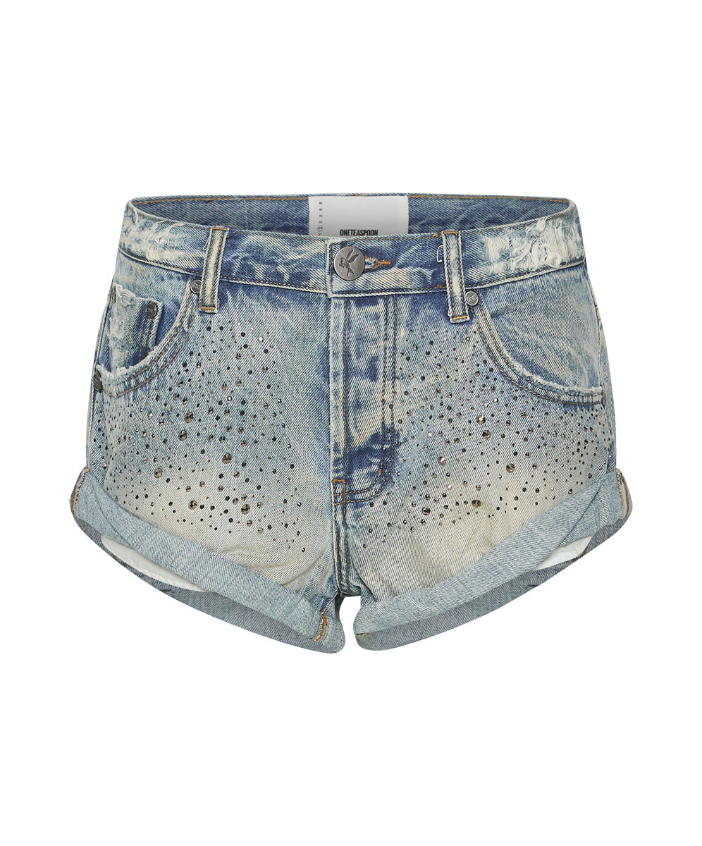 Products Bandits Low Waist Denim Shorts - Archived Kansas Blue