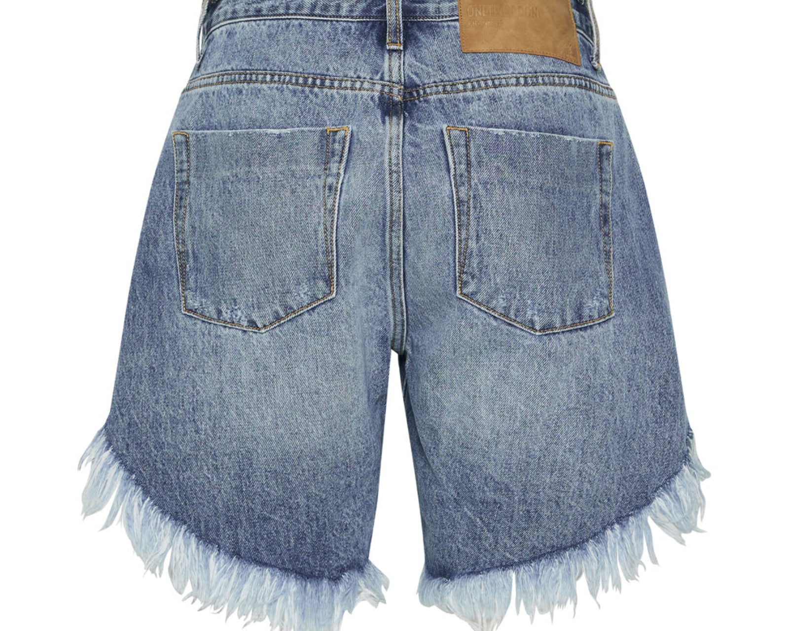Frankies Low Waist Long Length Denim Shorts - Hollywood