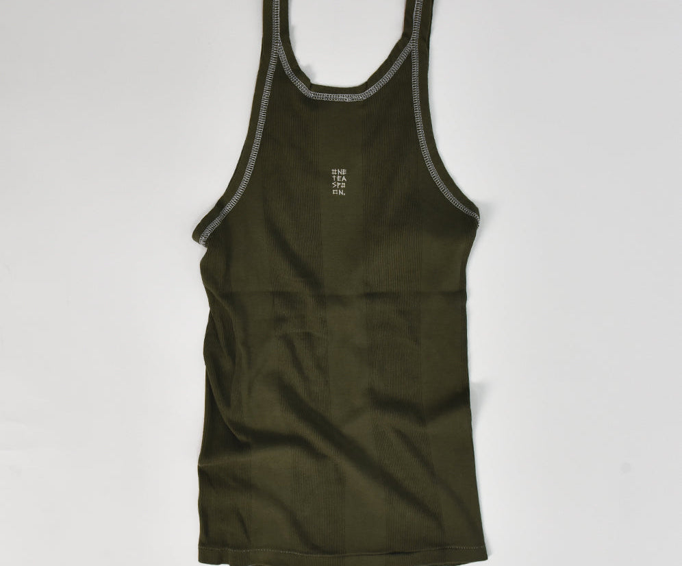 WORN KHAKI BOWER BIRD SINGLET