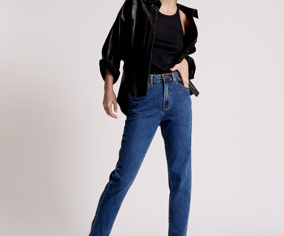 Legends High Waist Straight Leg Denim Jeans - Rodeo Blue