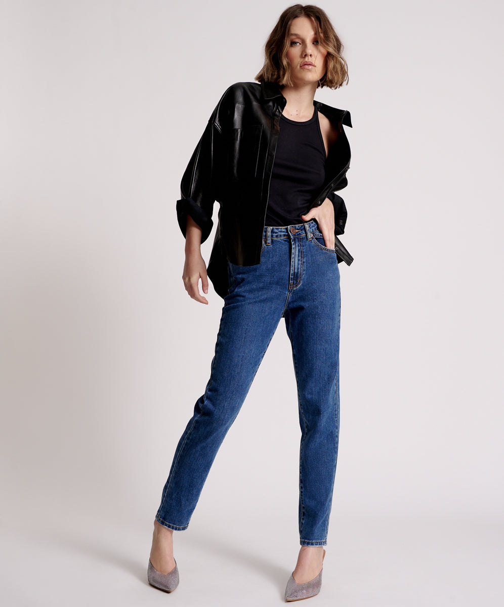 Products Legends High Waist Straight Leg Denim Jeans - Rodeo Blue
