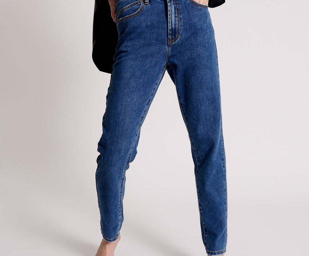 Legends High Waist Straight Leg Denim Jeans - Rodeo Blue