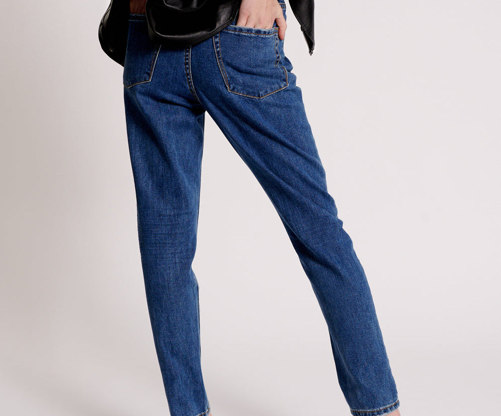 Legends High Waist Straight Leg Denim Jeans - Rodeo Blue