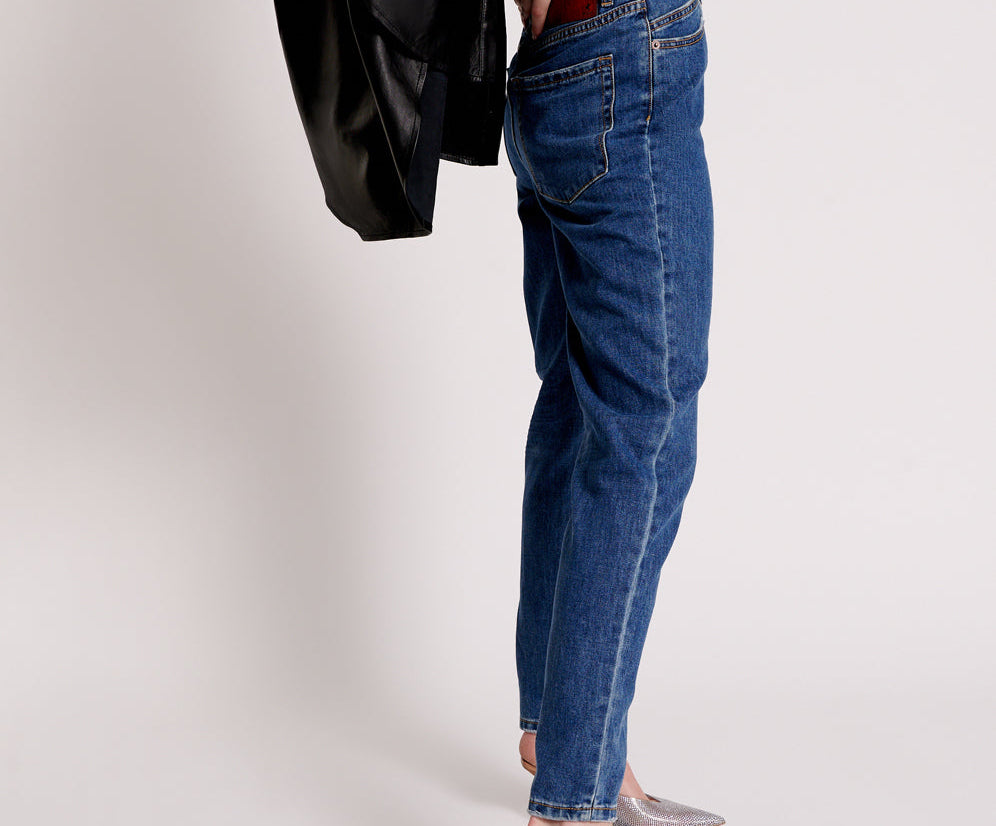 Legends High Waist Straight Leg Denim Jeans - Rodeo Blue