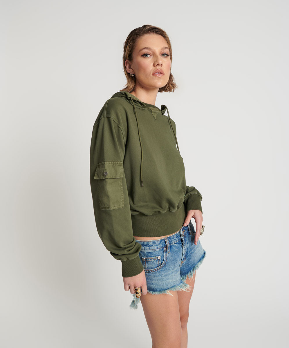 Products Cargo Adventure Sweater Hoody - Dark Khaki