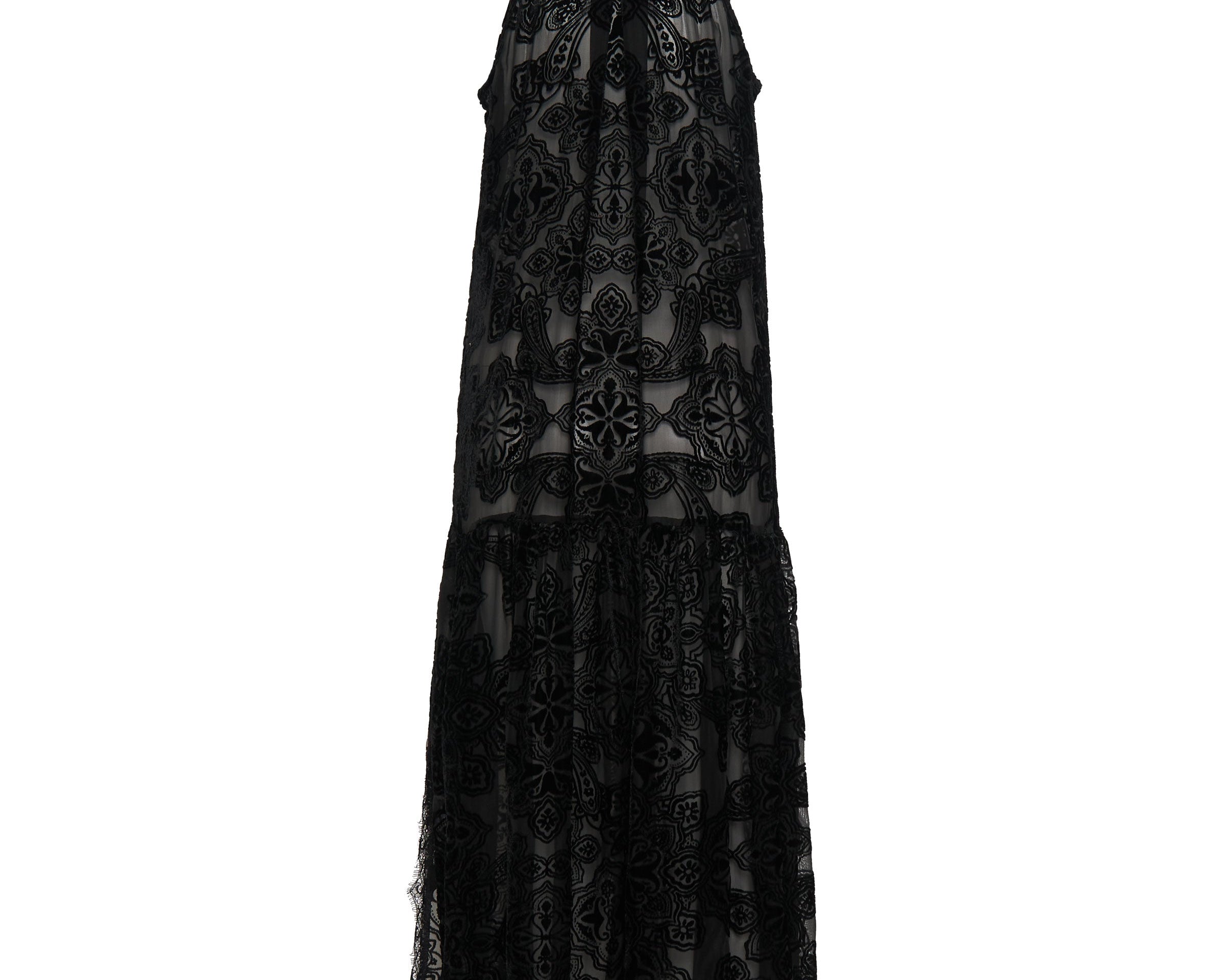 Western Defiance Long Line Slip Maxi Dress - Black