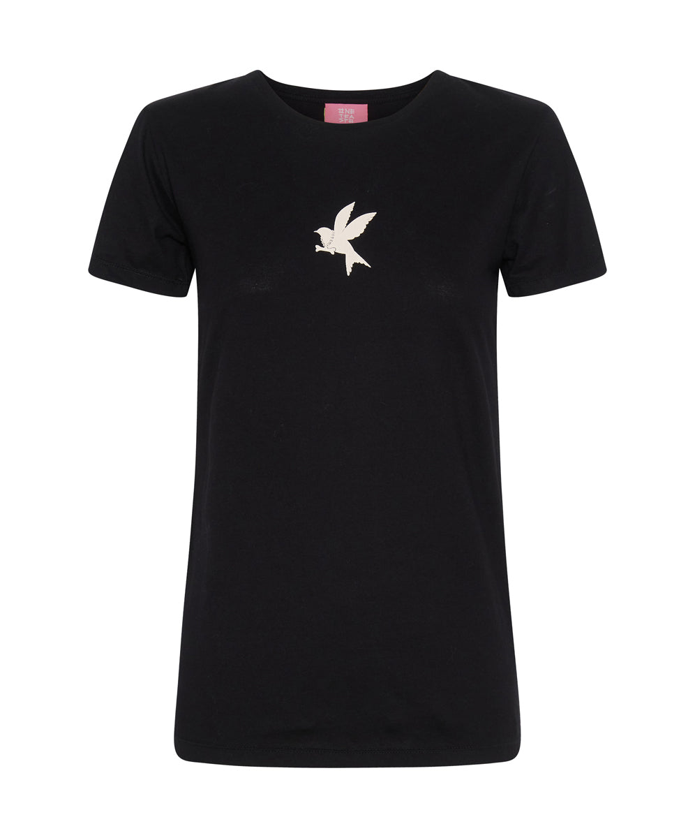Products BLACK BOWER BIRD ORGANIC FITTED TEE