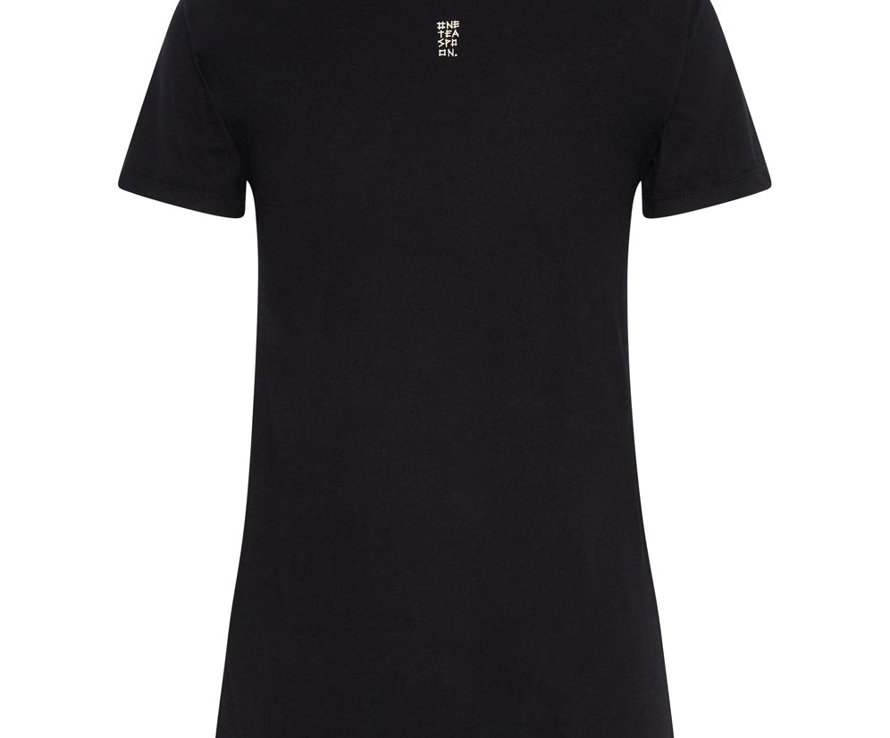 BLACK BOWER BIRD ORGANIC FITTED TEE
