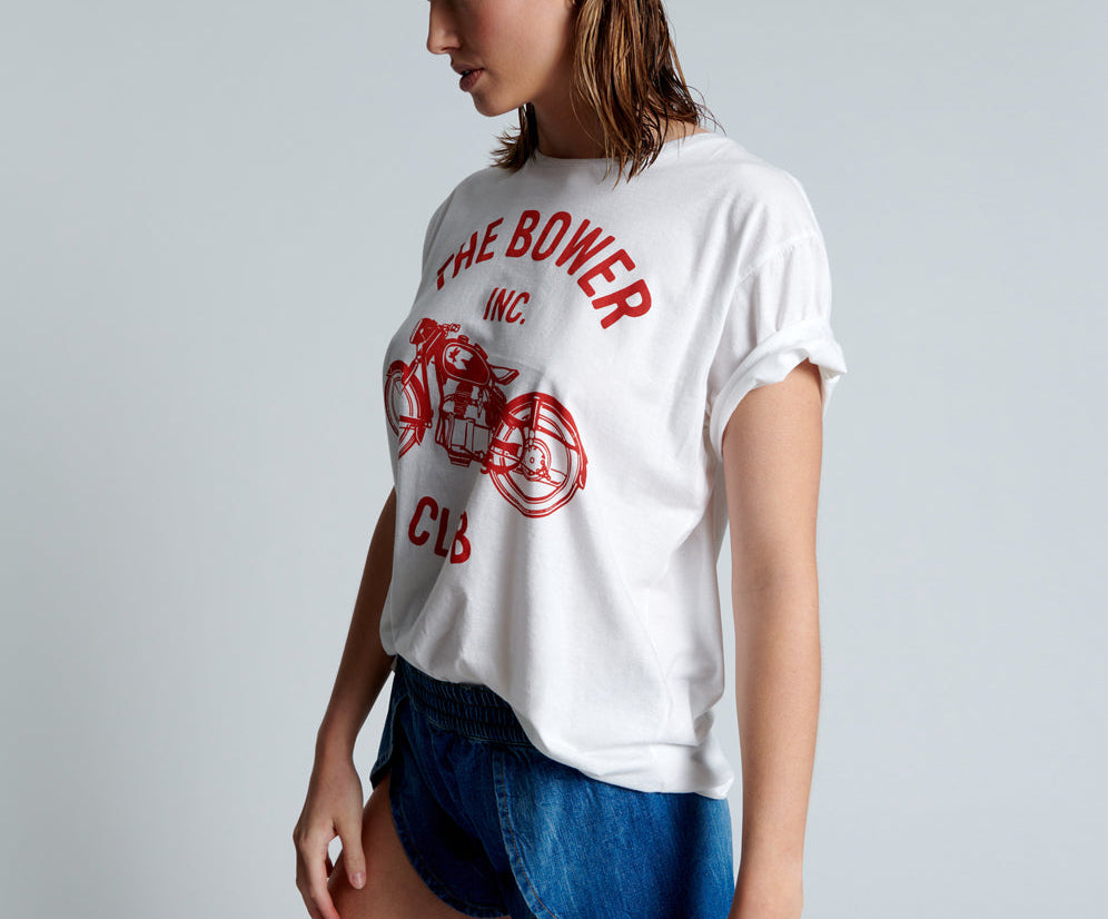 BOWER BIKE CLUB ORGANIC UNISEX TEE