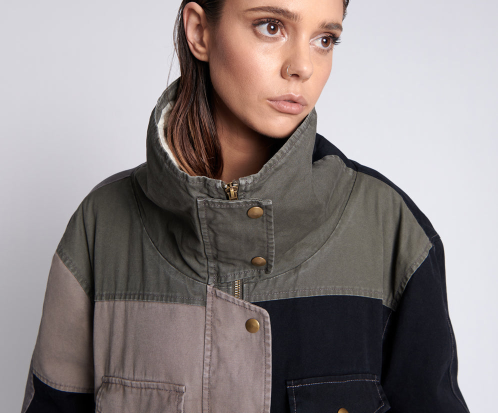 PATCHWORK UTILITY DEFENDER COAT