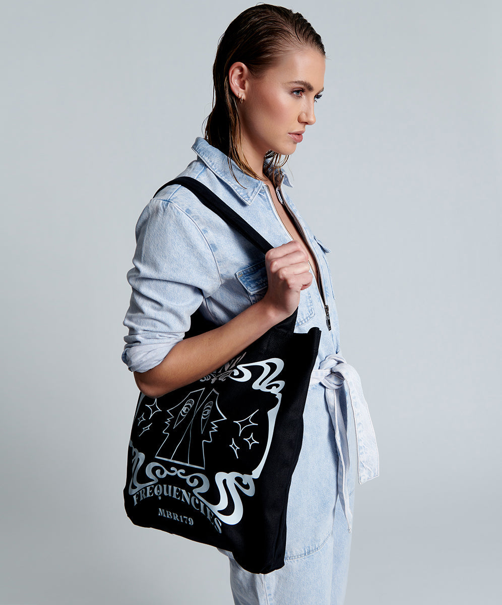 Products MIND FREQUENCIES MOBLACK TOTE BAG