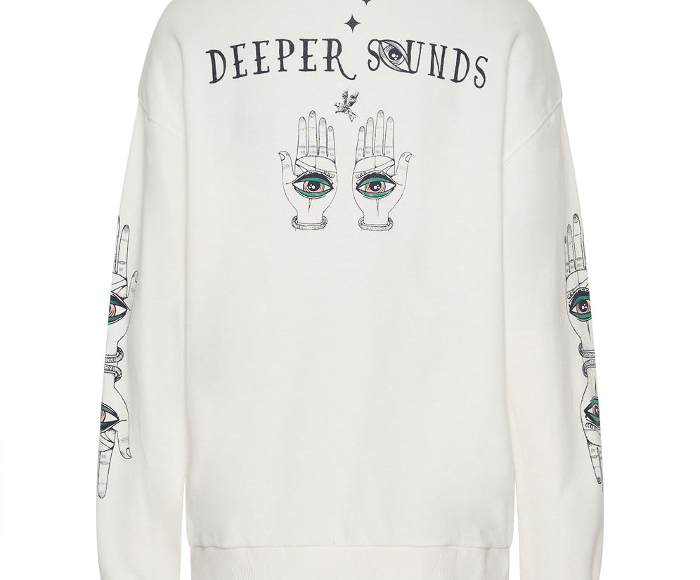 DEEPER SOUNDS HAND OF WISDOM SWEATER