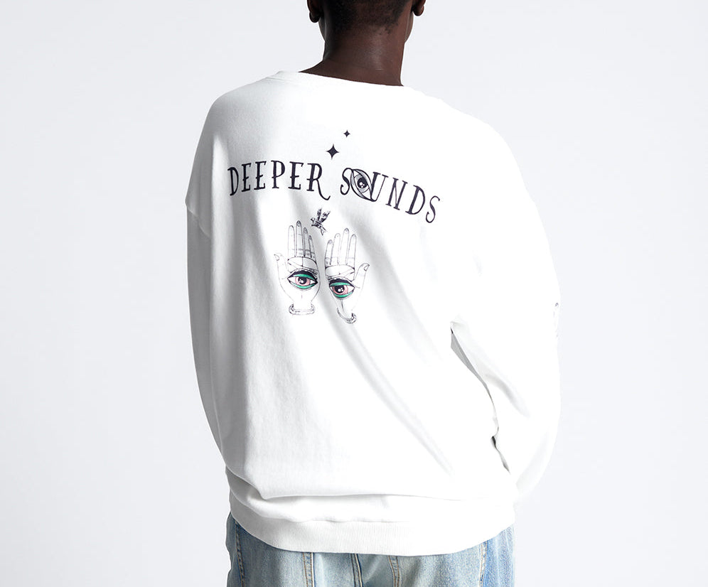 DEEPER SOUNDS HAND OF WISDOM SWEATER