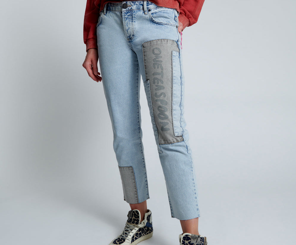 Truckers Mid Waist Straight Leg Denim Jeans - Circus Blue