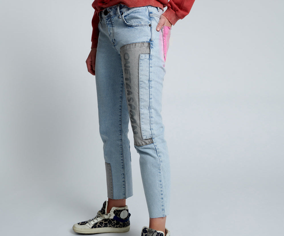 Truckers Mid Waist Straight Leg Denim Jeans - Circus Blue
