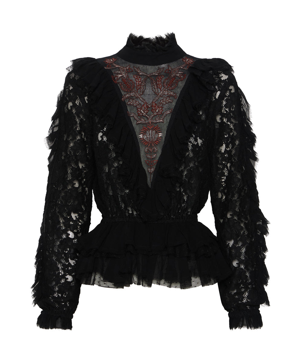 Products AWAKENED EMBROIDERED LONGSLEEVE TOP