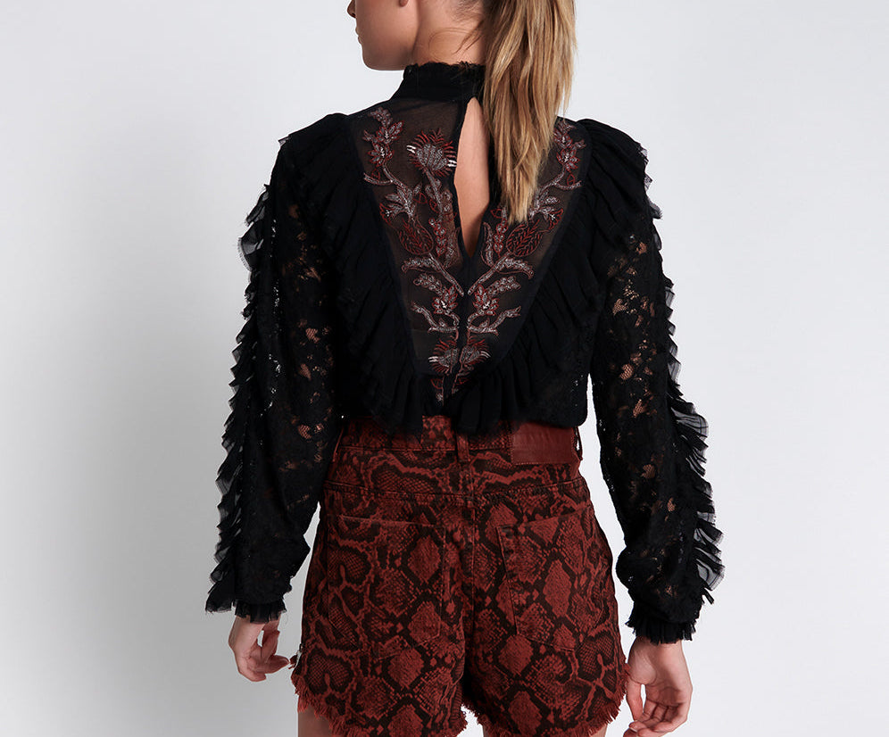 AWAKENED EMBROIDERED LONGSLEEVE TOP
