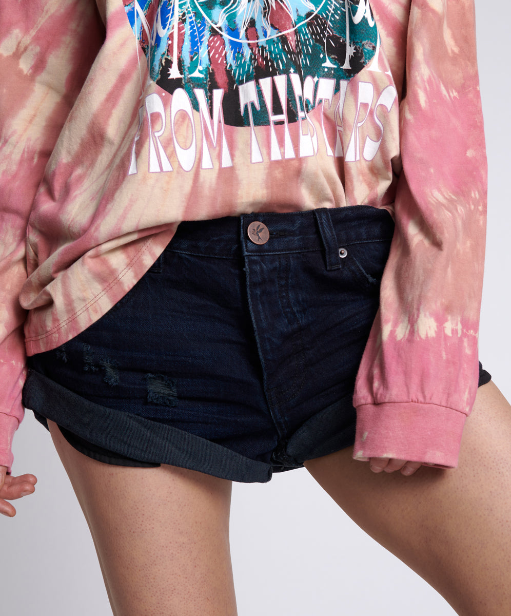 Products Bandits Low Waist Denim Shorts - Fox Black