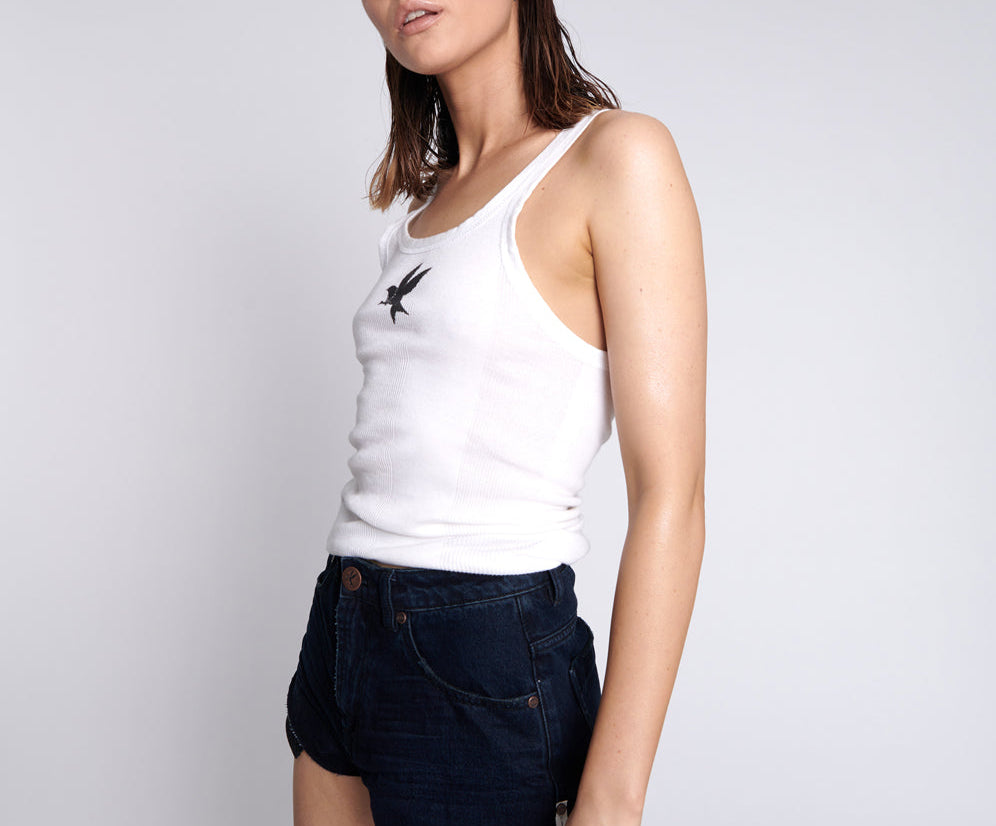 The One High Waist Cheeky Denim Shorts - Fox Black