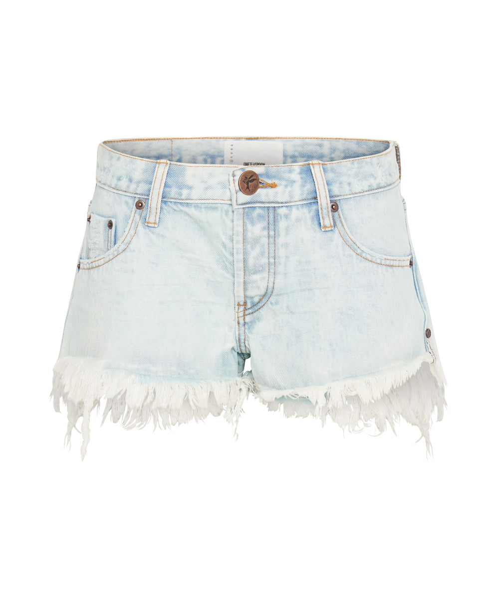 Products FLORENCE DUKES LOW WAIST MINI DENIM SHORTS