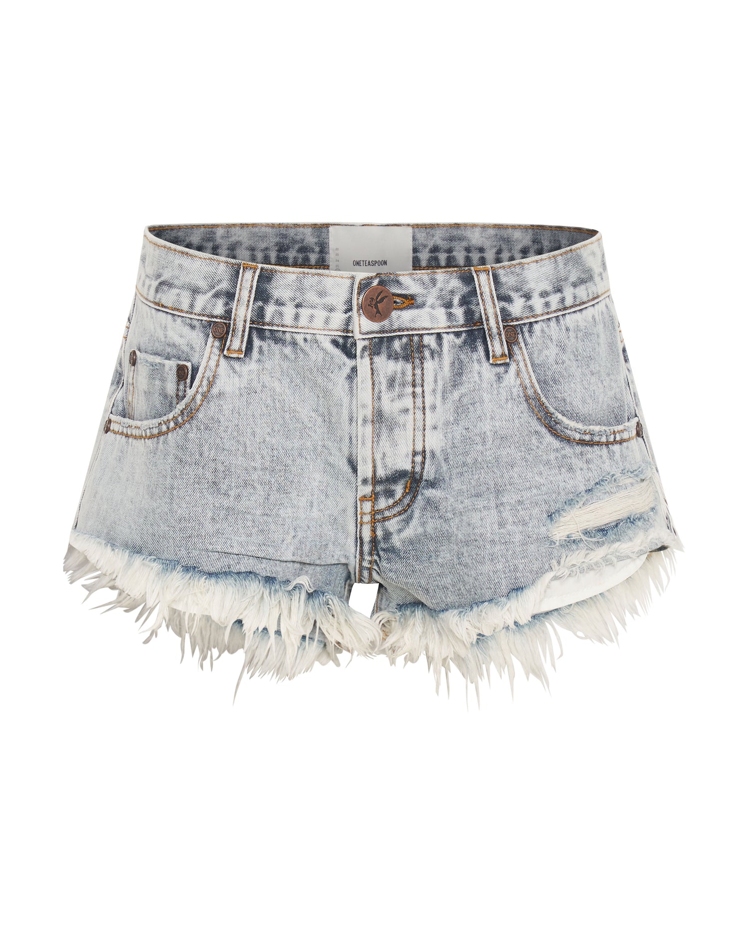 Bonitas Low Waist Denim Shorts - Blue Malt