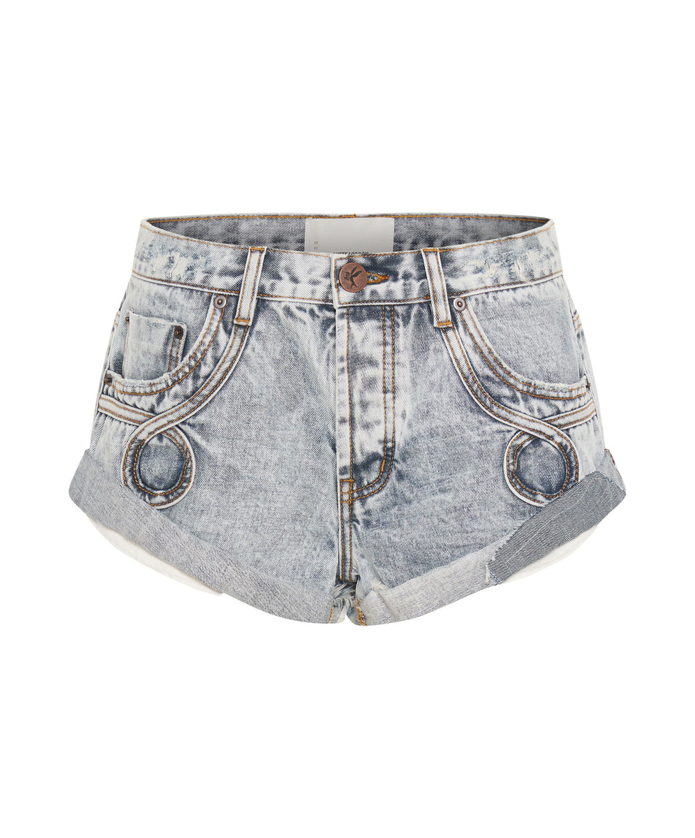 Products Bandits Low Waist Denim Shorts - Blue Malt
