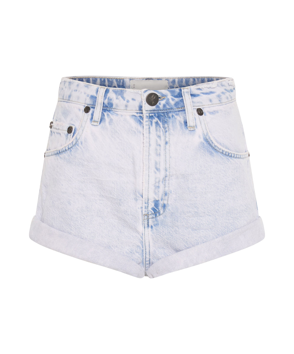 Products Bandits High Waist Denim Shorts - Purple Haze