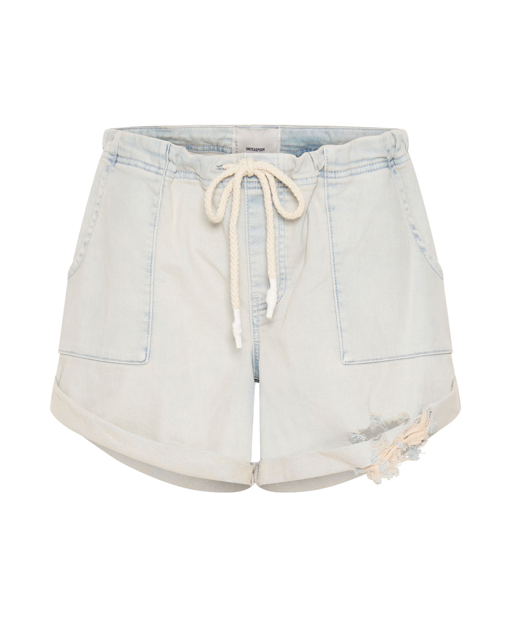 Products Bandits Low Waist Stretch Denim Shorts - Faded Blue