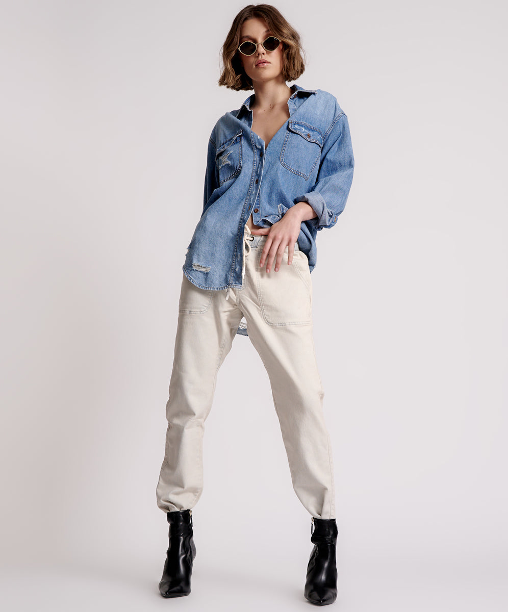 Products FADED BLUE LUXE STRETCH SHABBIES JEAN
