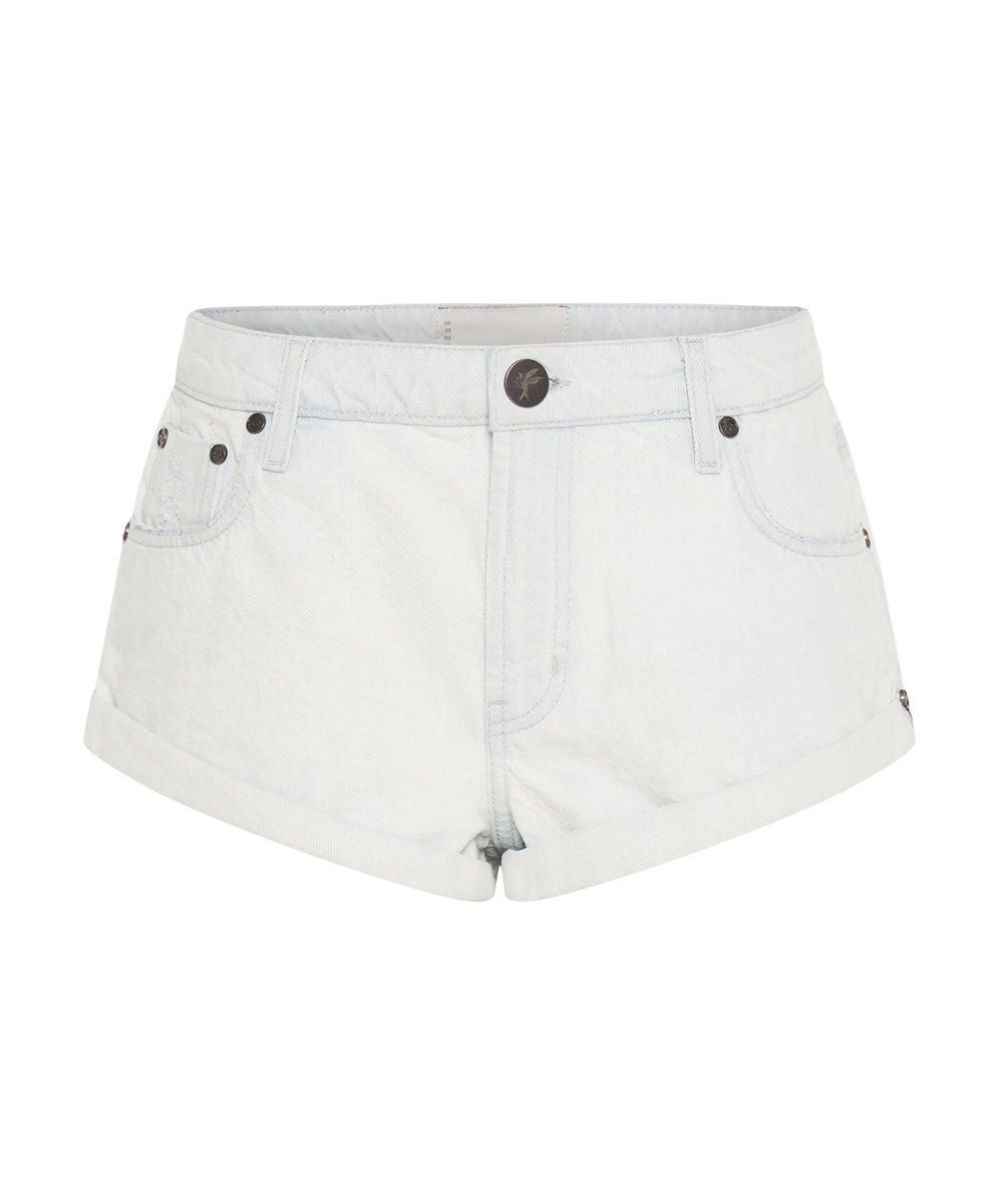 Products Bandits Low Waist Denim Shorts - Vanilla Sky White