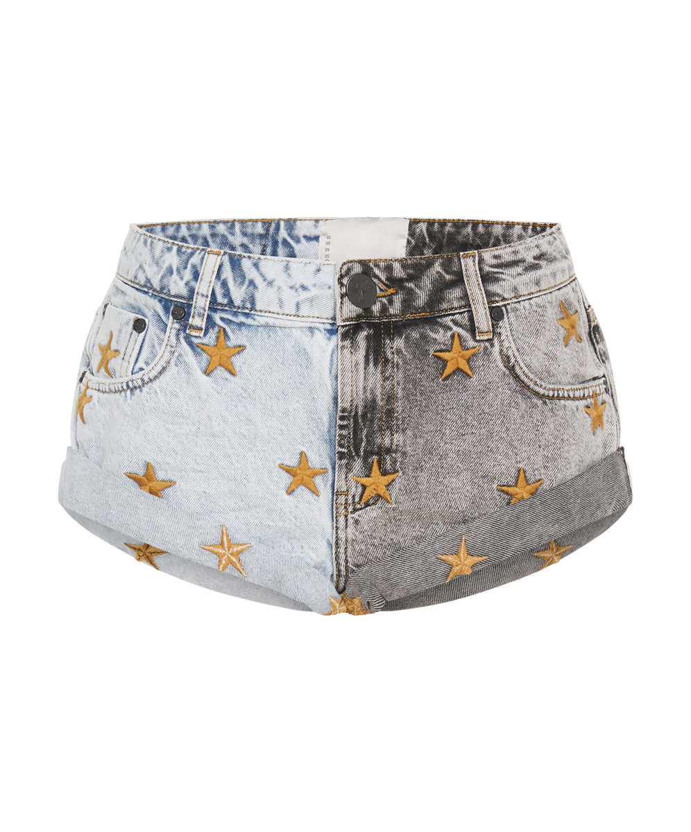 Products Bandits Low Waist Denim Shorts - Blue Grey