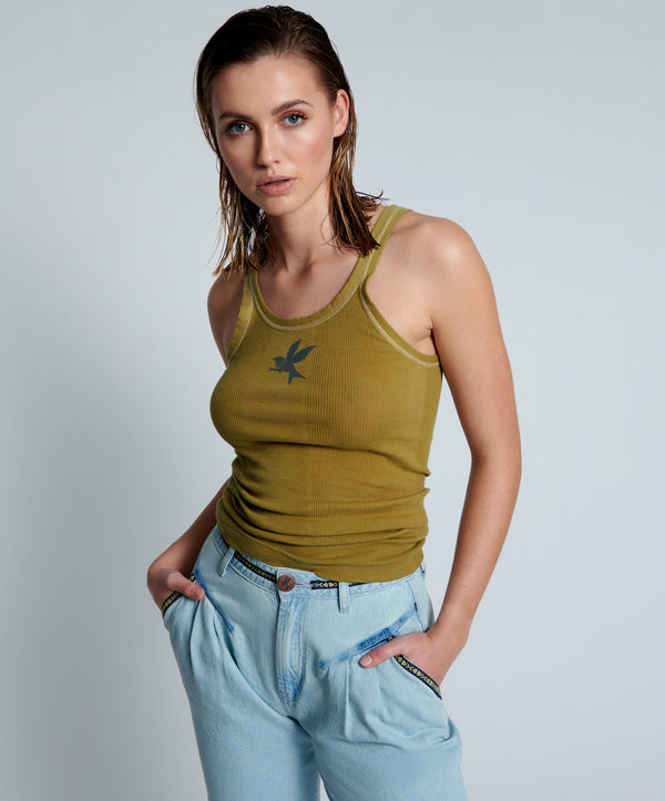 FADED KHAKI BOWER BIRD SINGLET