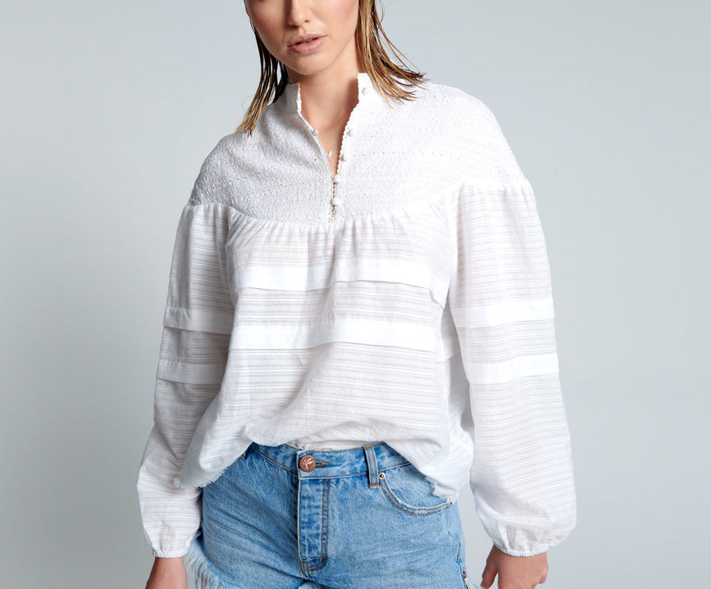 Pure Desert Angel Longsleeve Top - White