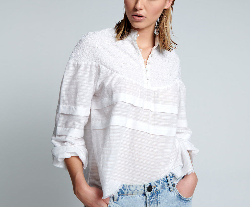 Pure Desert Angel Longsleeve Top - White