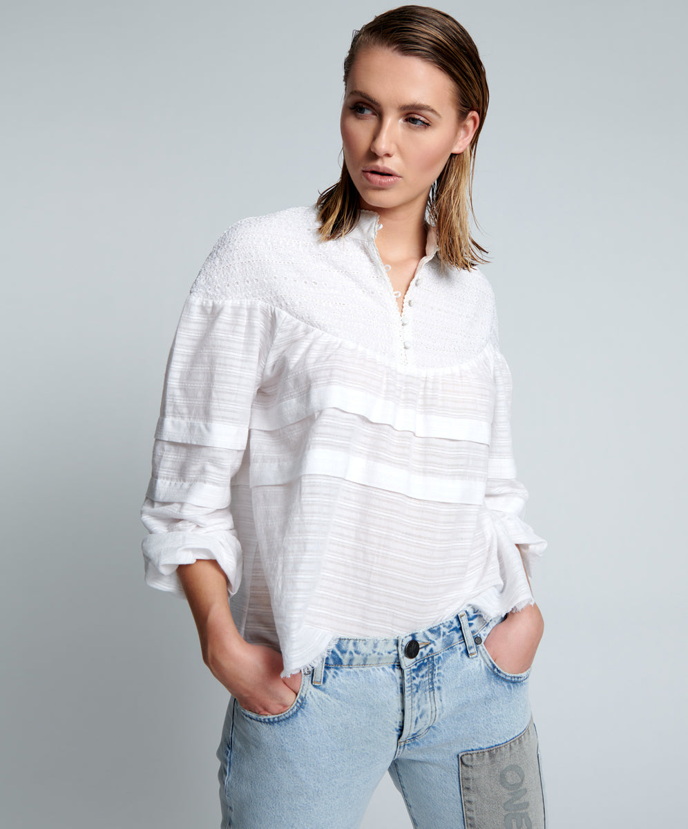 Last Stock Pure Desert Angel Longsleeve Top - White