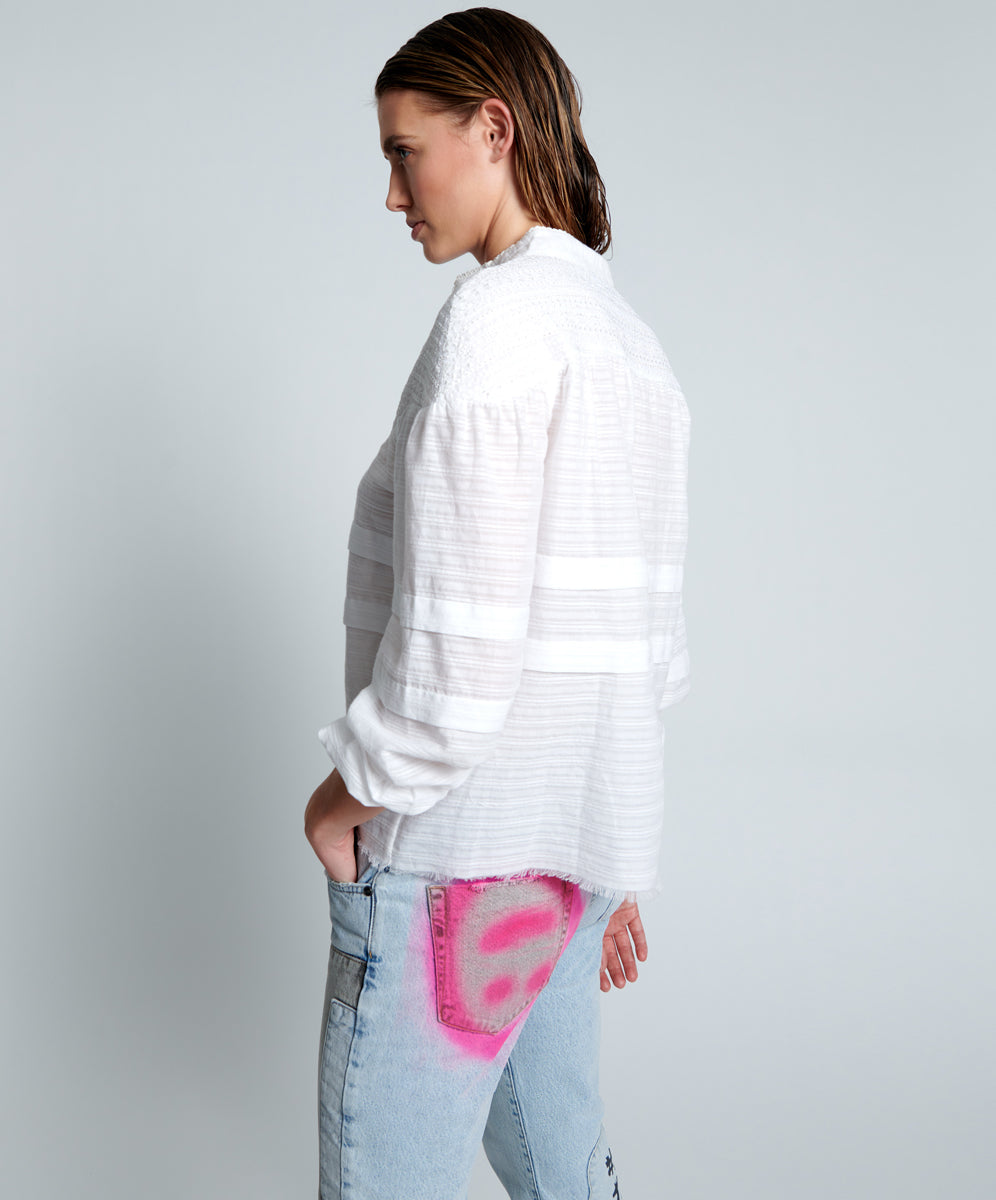 Last Stock Pure Desert Angel Longsleeve Top - White