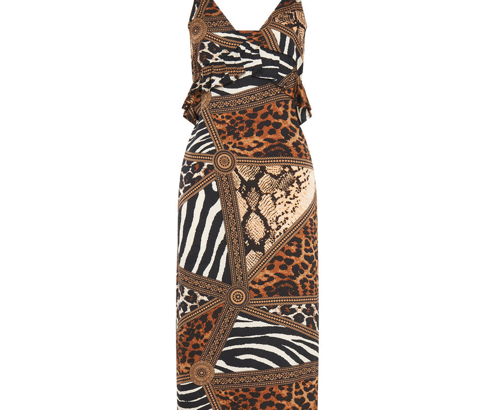 RENDEZVOUS PRINT SLIP DRESS