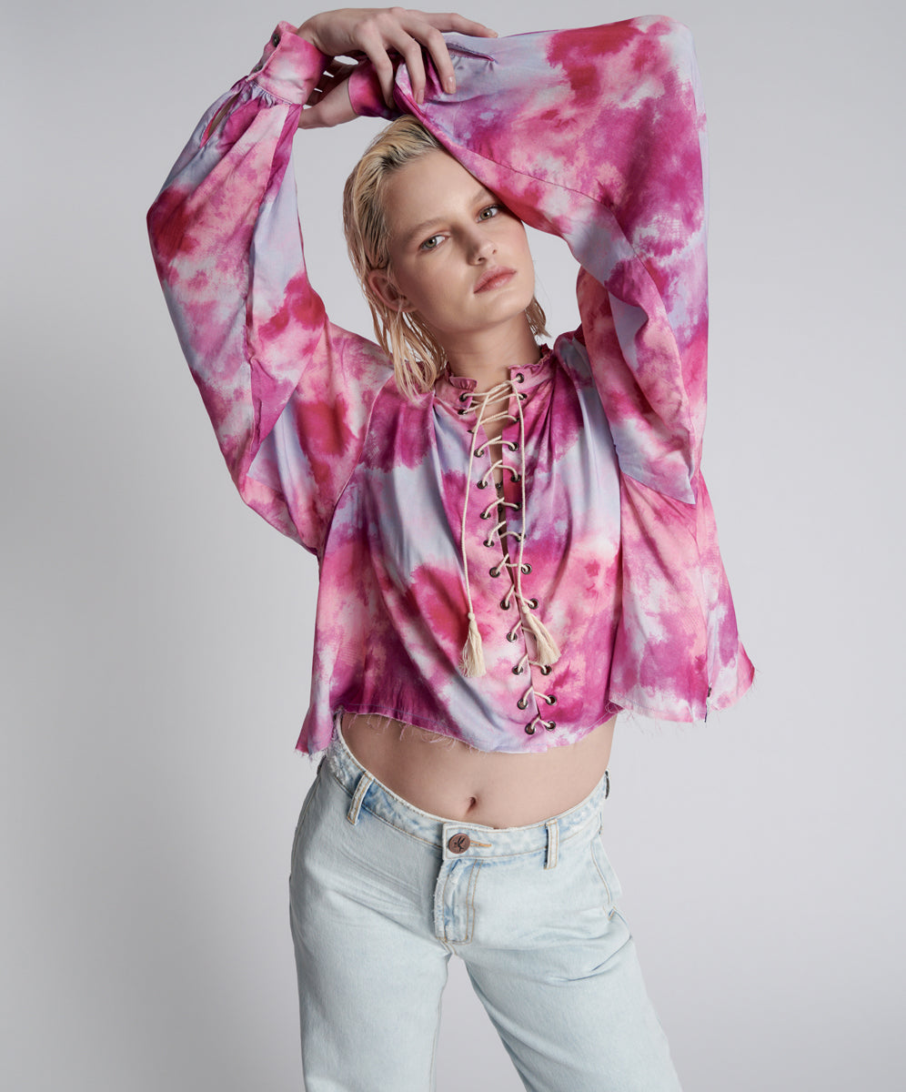 Products PINK TORNADO RECYCLED RHIANNON TOP