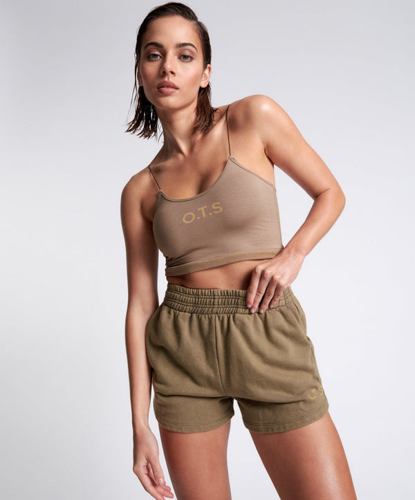 OTS STRING CROP BROWN