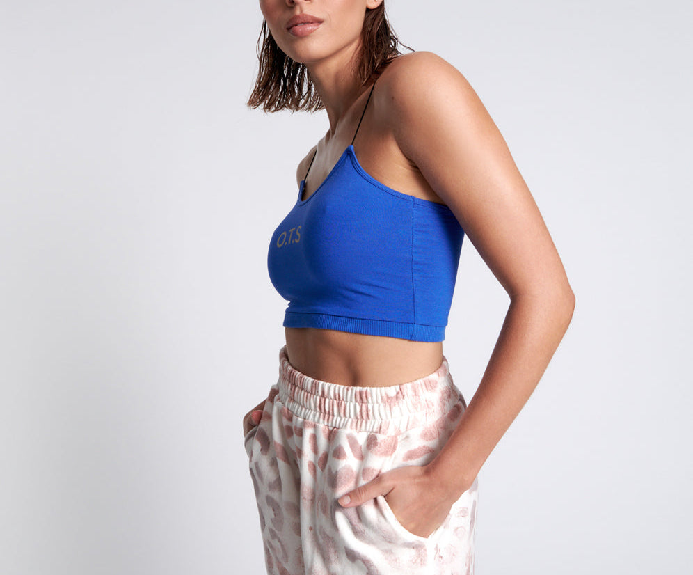 O.T.S String Crop Top - Electric Blue