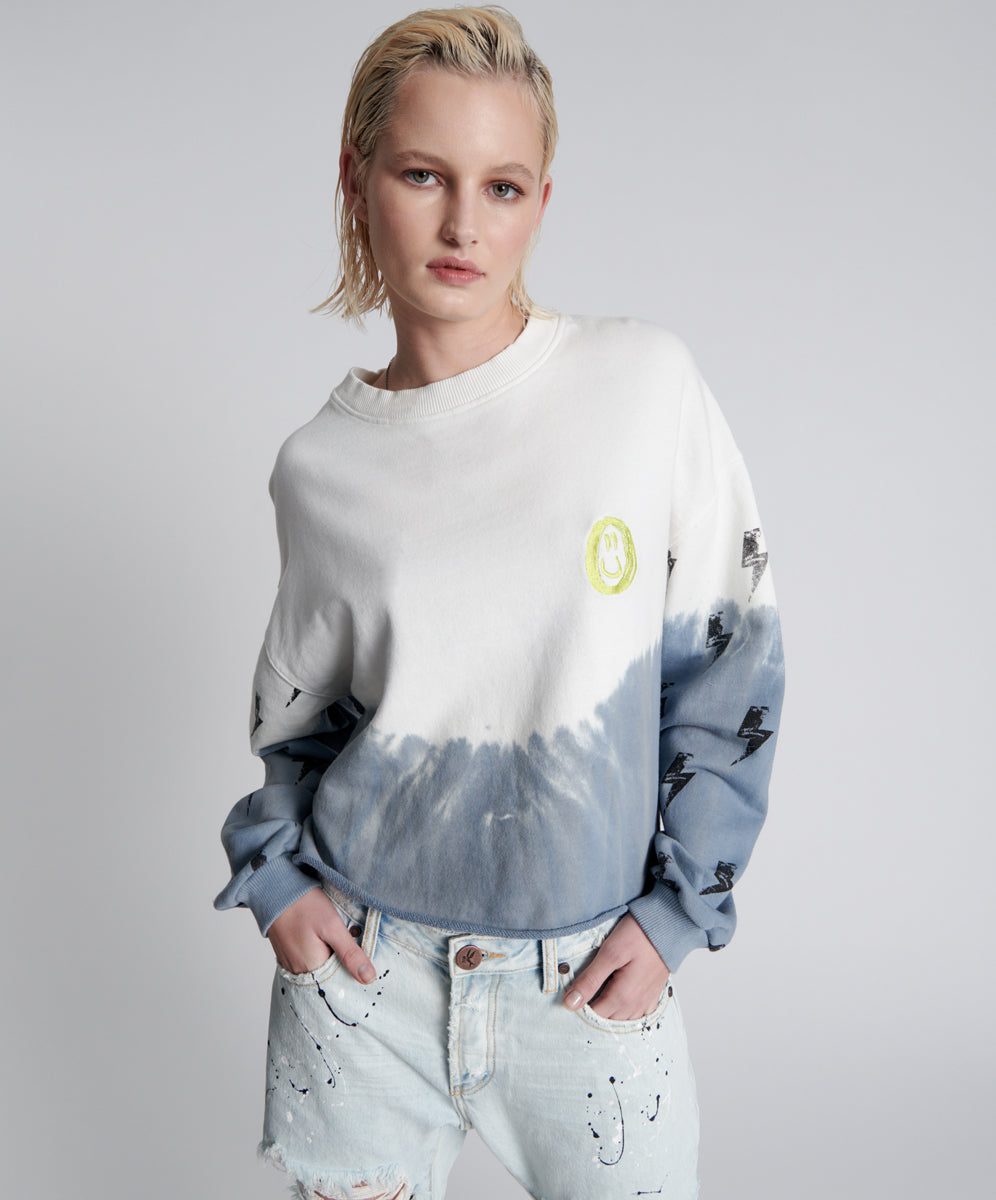 Last Stock SMOKE AND LIGHTNING CROPPED SWEATER