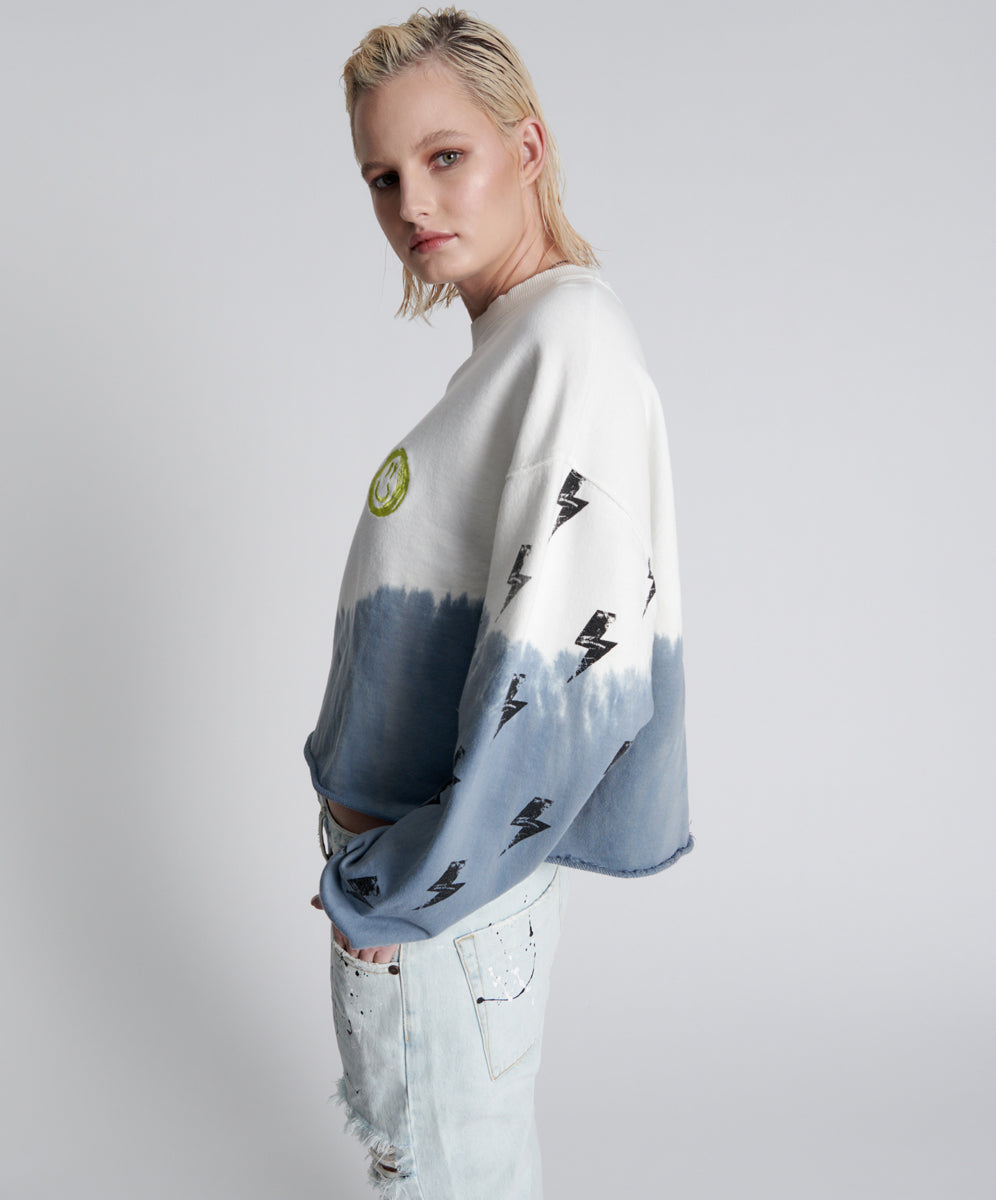 Last Stock SMOKE AND LIGHTNING CROPPED SWEATER