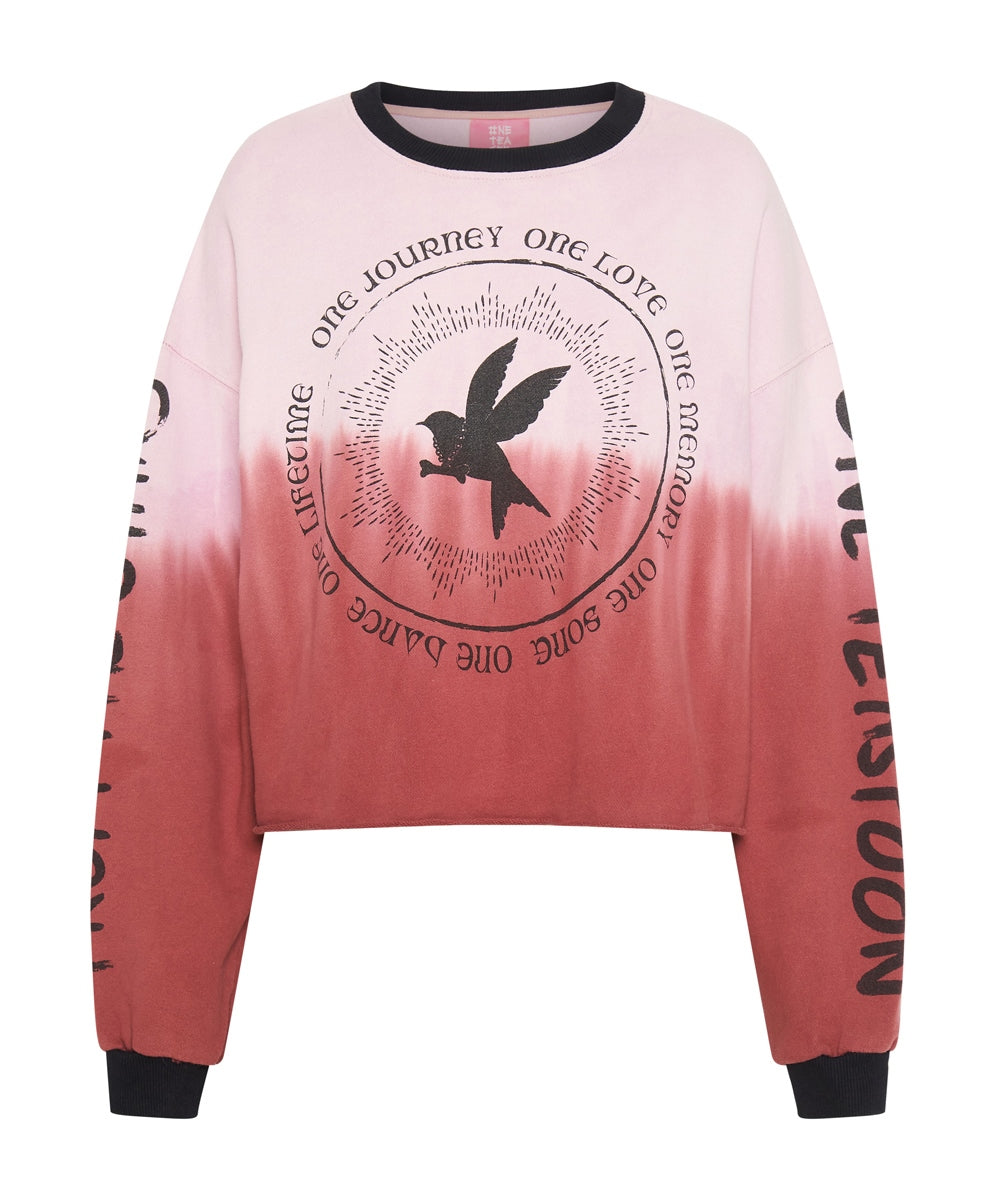 Products FROM THE STARS DIPPED CROPPED SWEATER