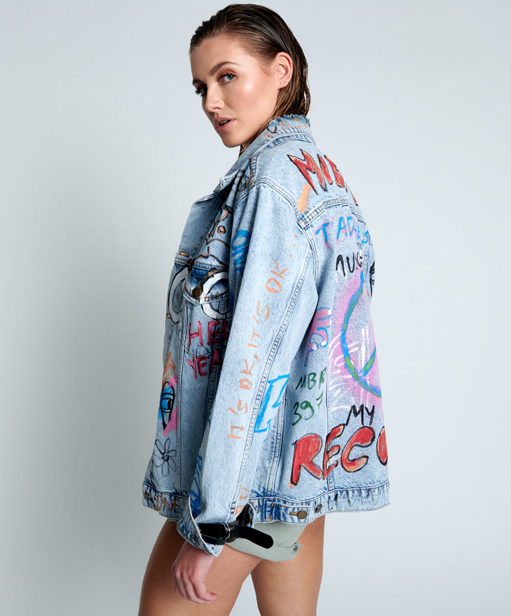 Products EPIC RECORDS GRAFFITI DENIM JACKET